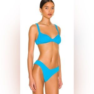 WeWoreWhat Blue Scrunchie bikini set
